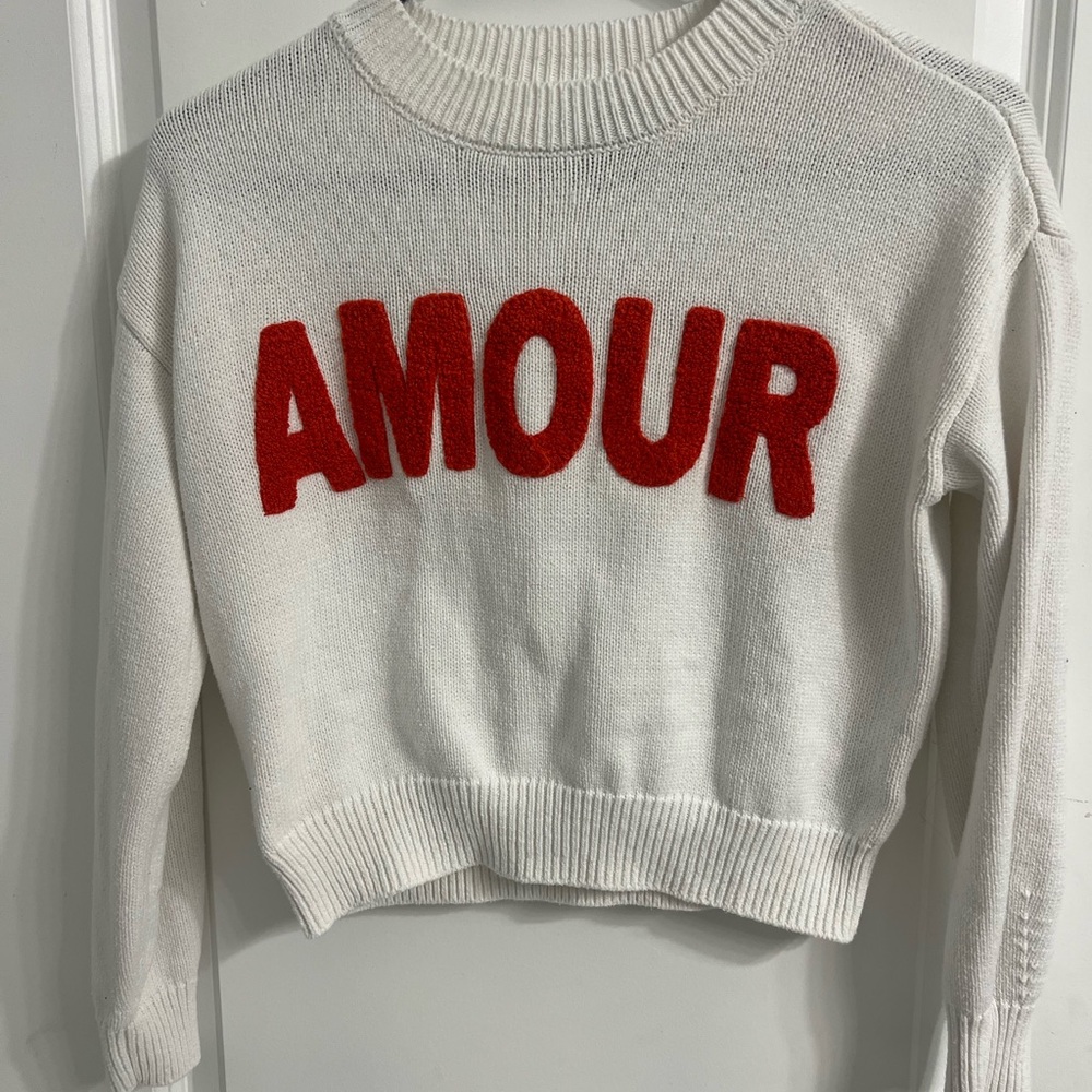 Sincerely Jules for Bandier Women's Cream and Red Jumper